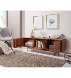 Stolik pod TV ESTELI 147 cm drewno sheesham