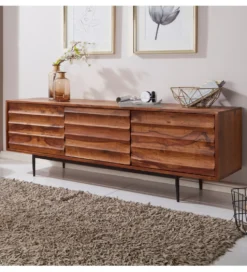 Stolik pod TV ESTELI 147 cm drewno sheesham