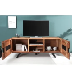 Stolik pod TV EUFRAT Amazonas 160 cm drewno akacja