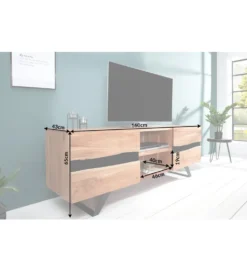 Stolik pod TV EUFRAT Amazonas 160 cm drewno akacja