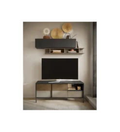 Stolik pod TV EVEREST 156 cm brązowo beżowy