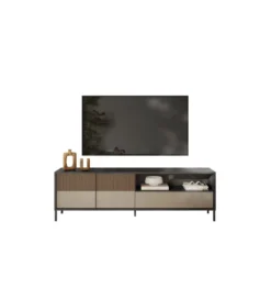 Stolik pod TV EVEREST 206 cm brązowo beżowy