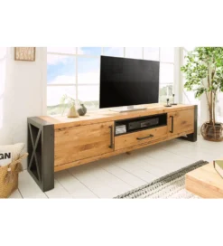 Stolik pod TV FACTORY Thor 200 cm drewno dąb dziki