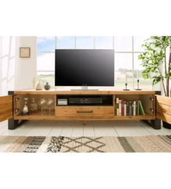 Stolik pod TV FACTORY Thor 200 cm drewno dąb dziki