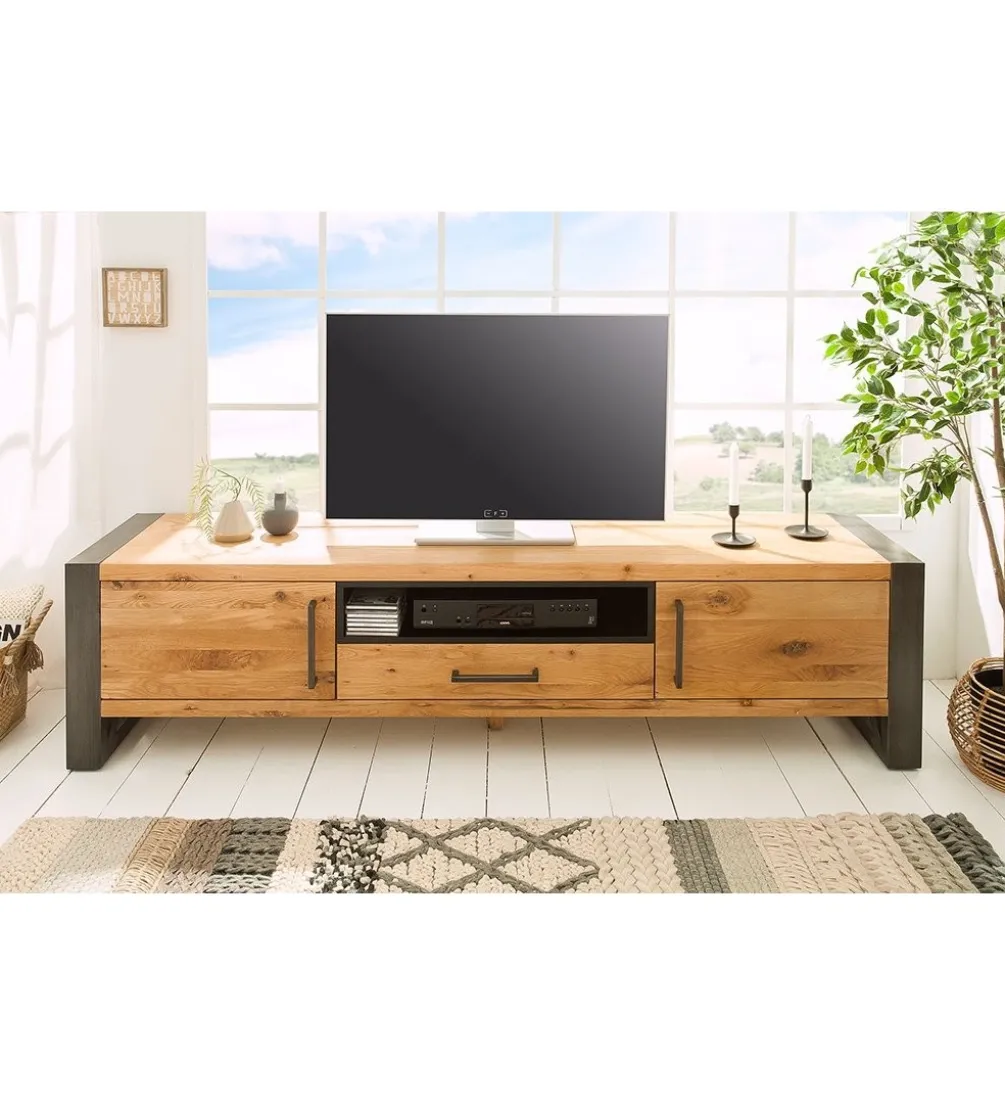 Stolik pod TV FACTORY Thor 200 cm drewno dąb dziki
