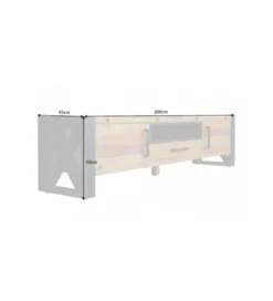 Stolik pod TV FACTORY Thor 200 cm drewno sosna