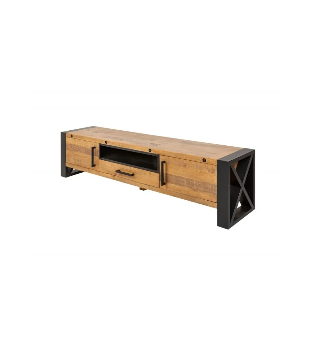 Stolik pod TV FACTORY Thor 200 cm drewno sosna