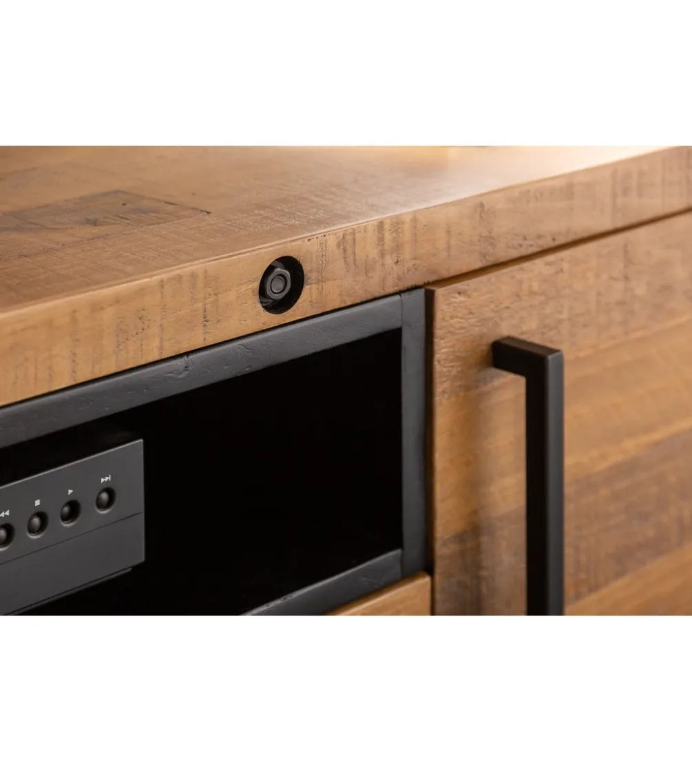 Stolik pod TV FACTORY Thor 200 cm drewno sosna
