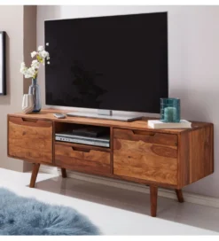 Stolik pod TV FEREZ 135 cm drewno sheesham