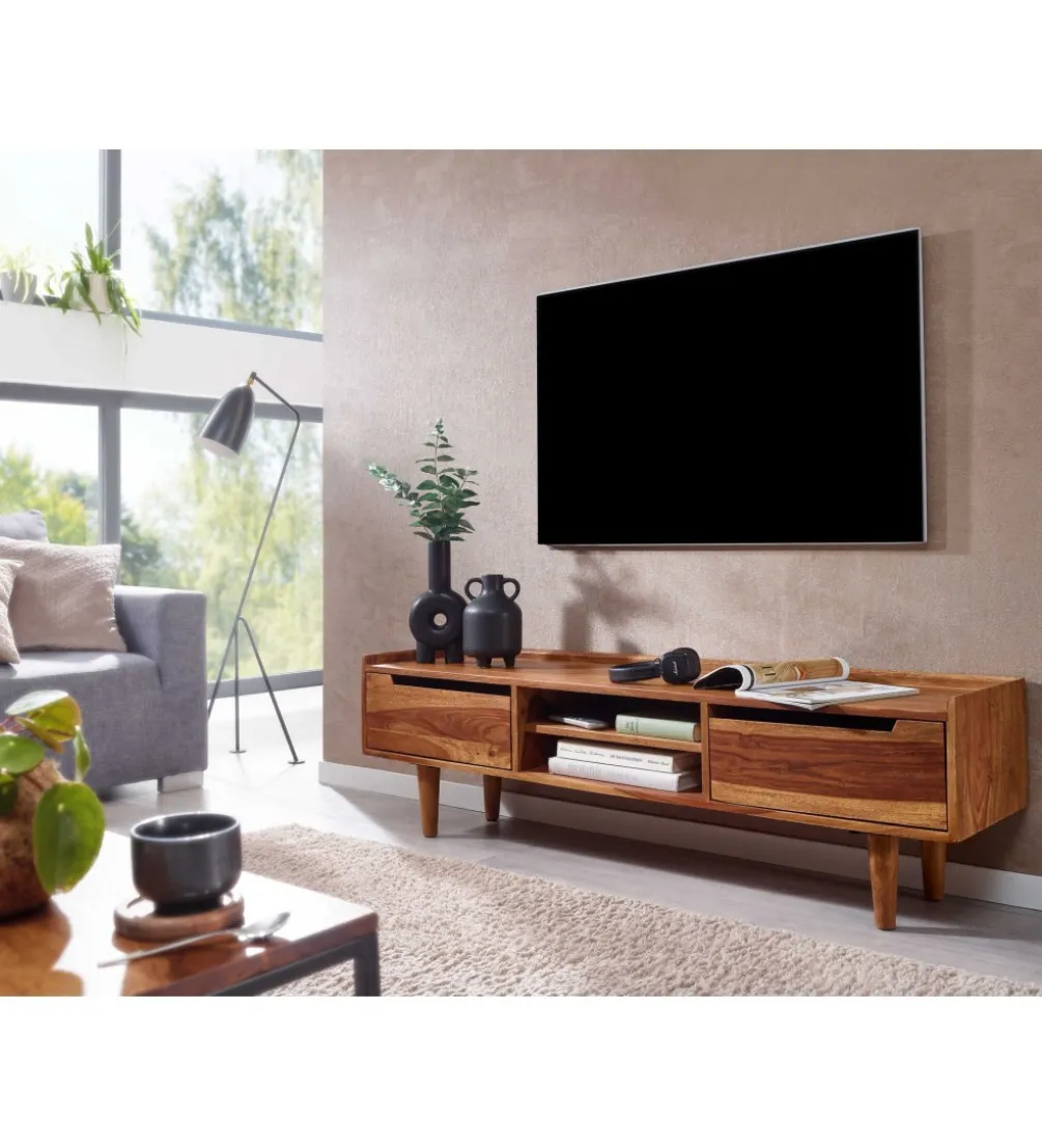 Stolik pod TV FORON 145 cm drewno sheesham