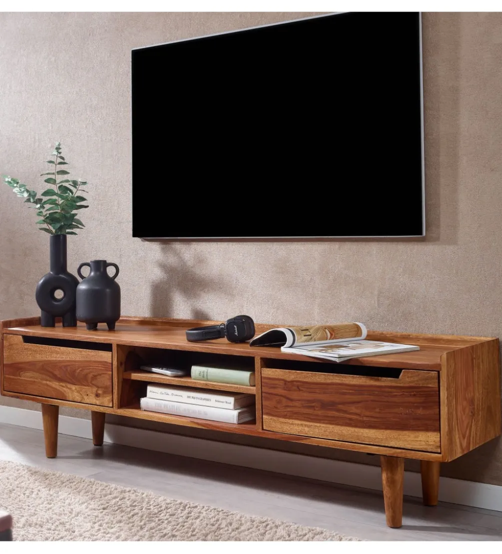 Stolik pod TV FORON 145 cm drewno sheesham