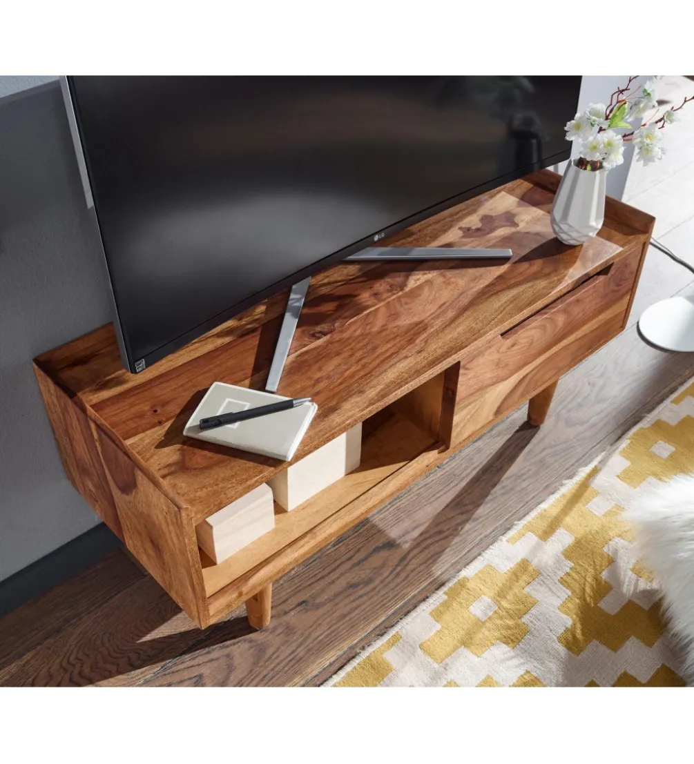 Stolik pod TV FORON 95 cm drewno sheesham