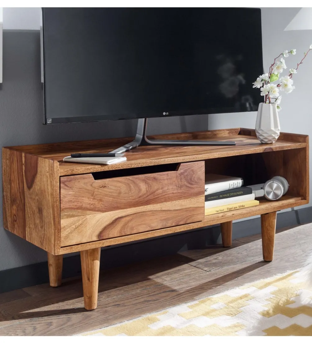 Stolik pod TV FORON 95 cm drewno sheesham
