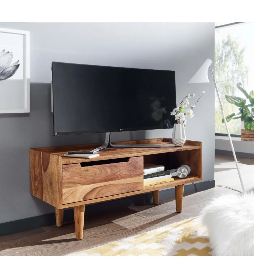 Stolik pod TV FORON 95 cm drewno sheesham