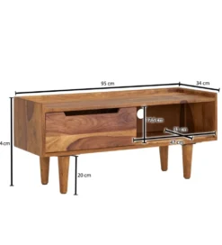 Stolik pod TV FORON 95 cm drewno sheesham