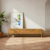 Stolik pod TV GALT 160 cm drewno mango naturalny niższy