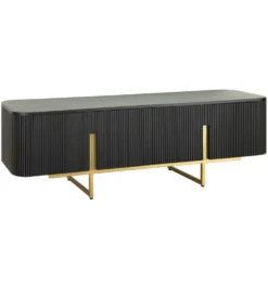 Stolik pod TV GATSBY 160 cm drewno mango czarna