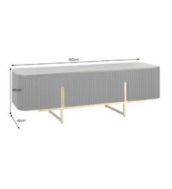 Stolik pod TV GATSBY 160 cm drewno mango czarna
