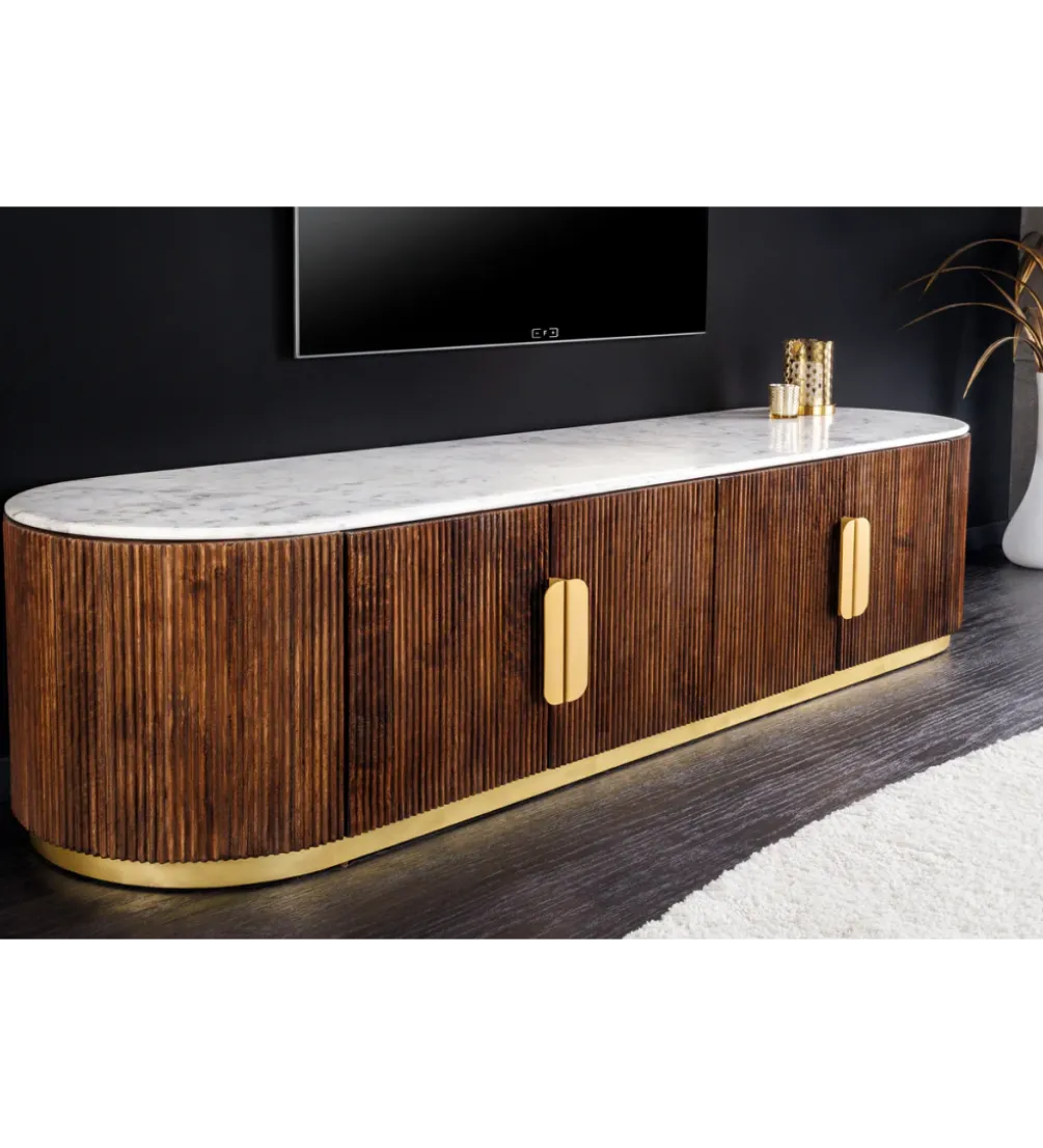 Stolik pod TV GATSBY 170 cm drewno mango brązowy