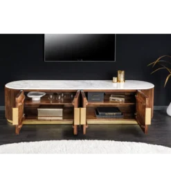 Stolik pod TV GATSBY 170 cm drewno mango brązowy