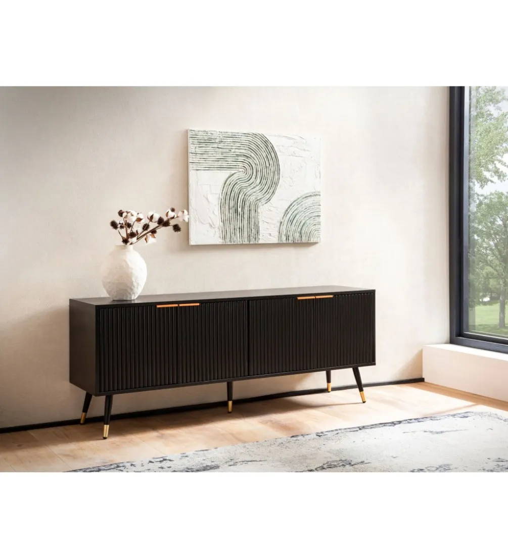 Stolik pod TV GLIMER 150 cm czarny