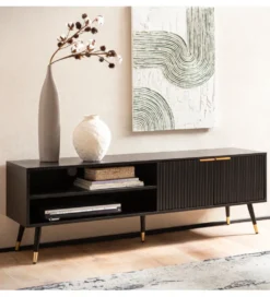 Stolik pod TV GLIMER II 150 cm czarny