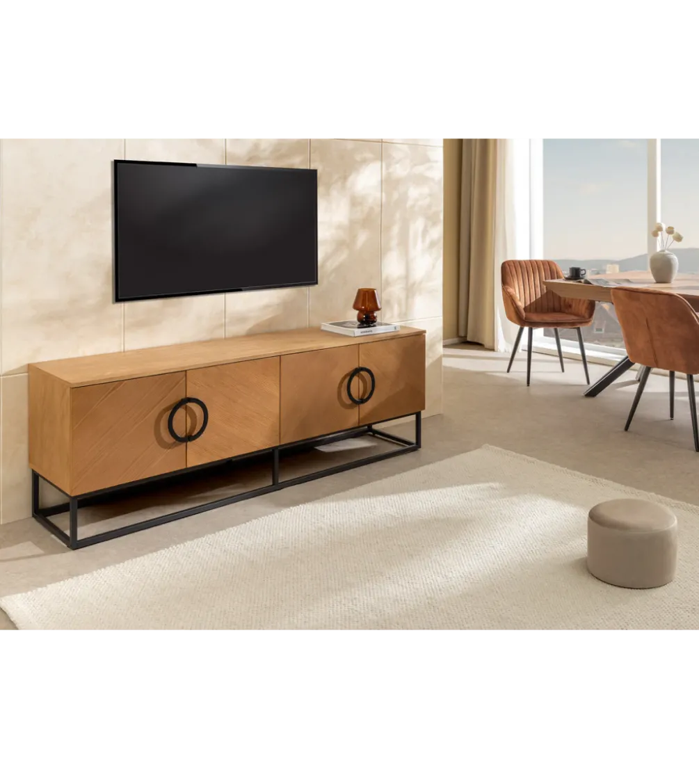 Stolik pod TV GRANDEZZA 180 cm kolor drewna dębu