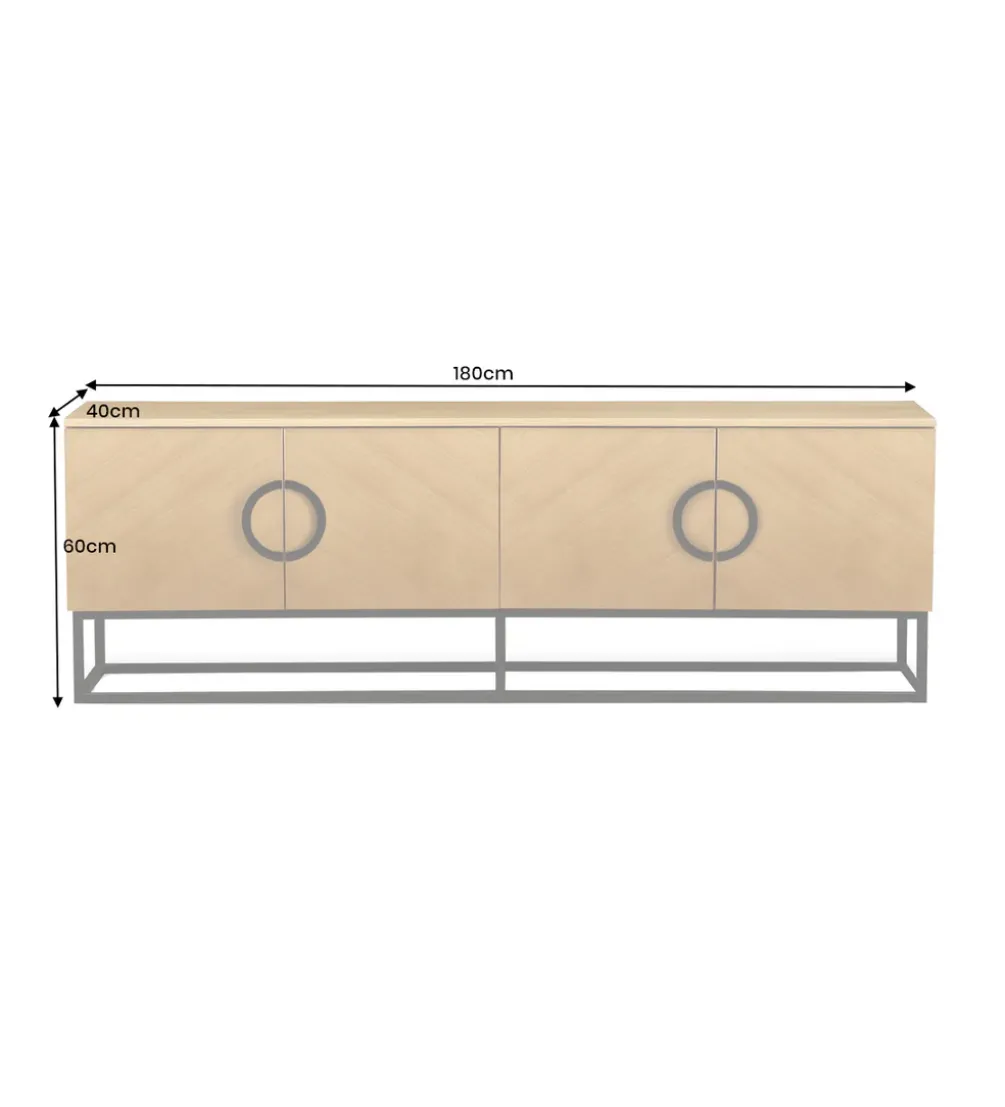 Stolik pod TV GRANDEZZA 180 cm kolor drewna dębu