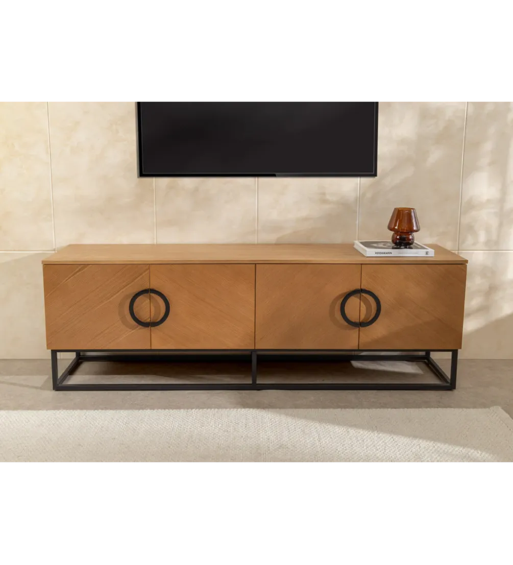 Stolik pod TV GRANDEZZA 180 cm kolor drewna dębu