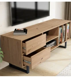 Stolik pod TV GRASSE 150 cm w optyce dębu