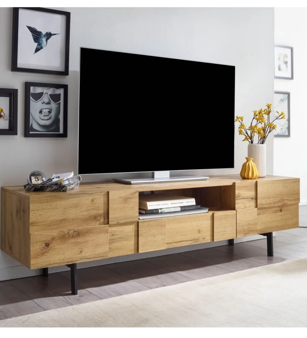 Stolik pod Tv GROSSETO 160 cm w kolorze dąb