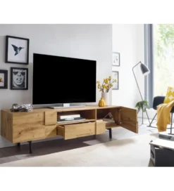 Stolik pod Tv GROSSETO 160 cm w kolorze dąb