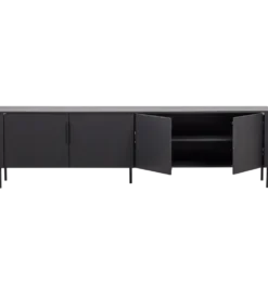 Stolik pod TV GUNNAR 200 cm czarny mat