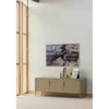Stolik pod TV GUNNAR 154 cm drewno sosny szary