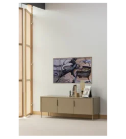 Stolik pod TV GUNNAR 154 cm drewno sosny szary