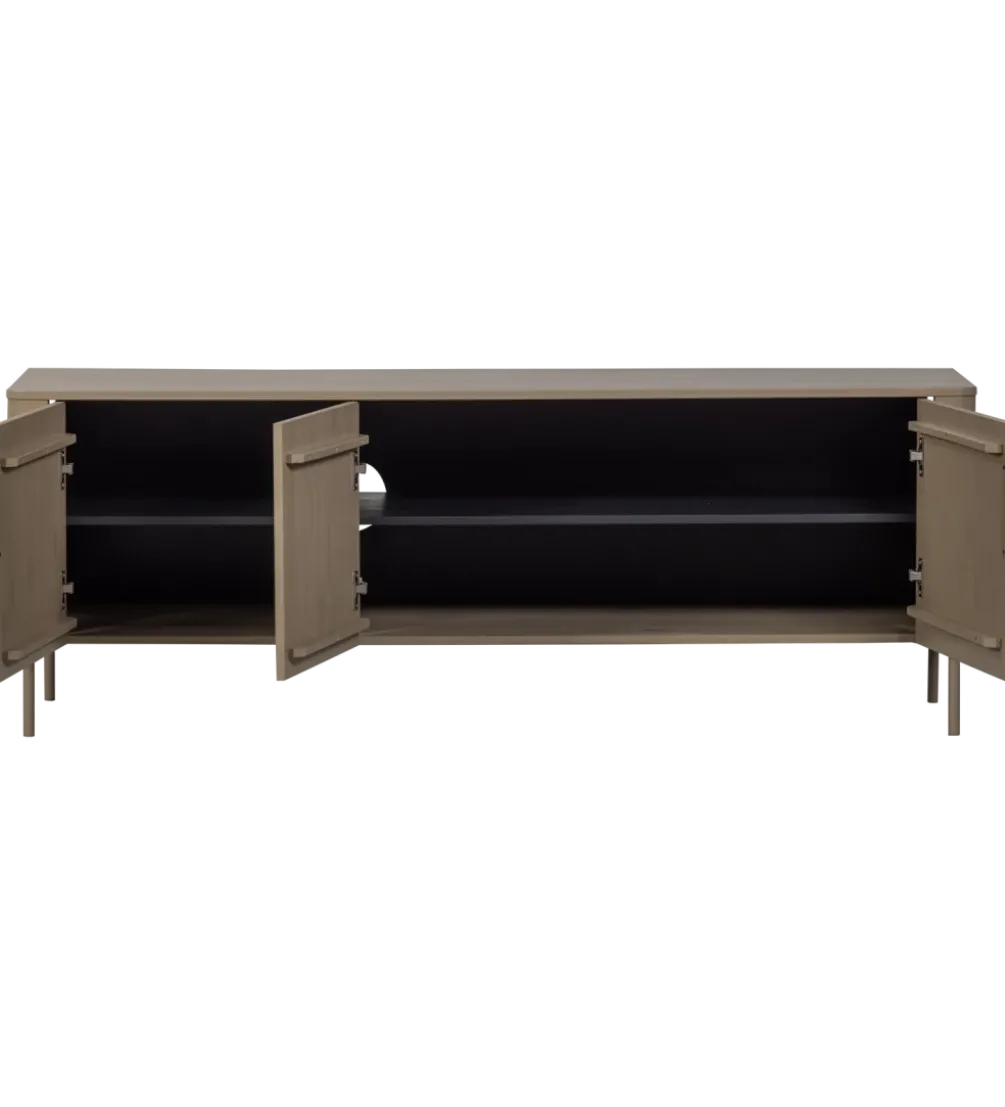 Stolik pod TV GUNNAR 154 cm drewno sosny szary