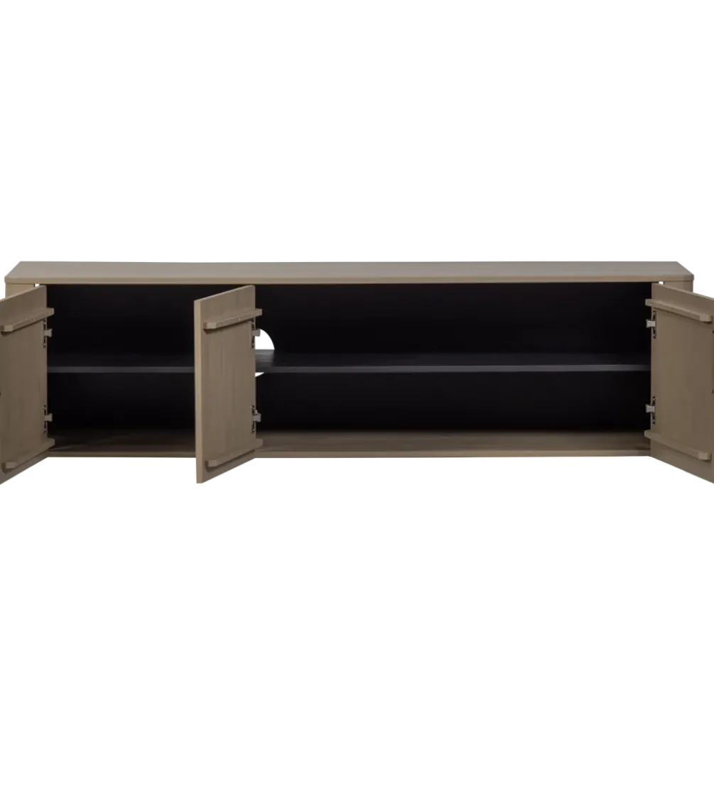 Stolik pod TV GUNNAR 154 cm drewno sosny szary
