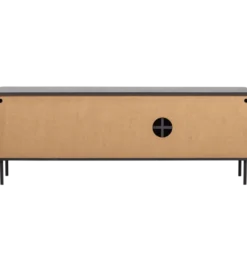 Stolik pod TV GUNNAR 154 cm drewno sosny czarny mat