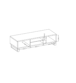 Stolik pod Tv Halle 180 cm w optyce dąb wotan