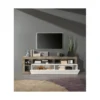 Stolik pod TV HAMBURG 184 cm biały z dodatkiem klon Pero