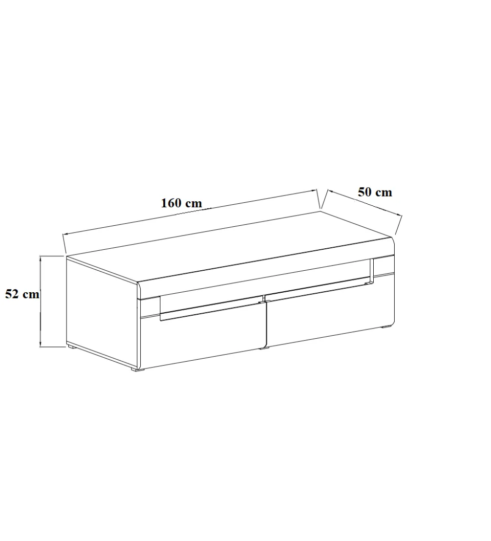 Stolik pod Tv HEKTOR WM 160 cm antracytowy