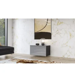 Stolik pod TV HELIO 80 cm czarno-szary