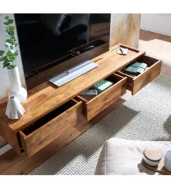 Stolik pod TV INDIOS III 160 cm drewno sheesham