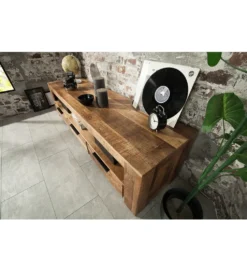 Stolik pod TV Iron Craft 170 cm drewno mango
