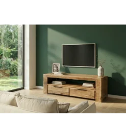 Stolik pod TV Iron Craft 130 cm drewno mango