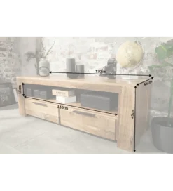 Stolik pod TV Iron Craft 130 cm drewno mango