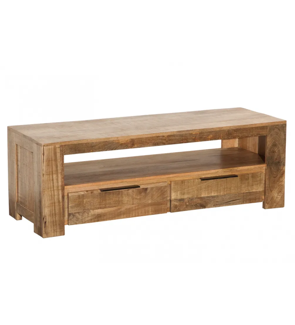 Stolik pod TV Iron Craft 130 cm drewno mango