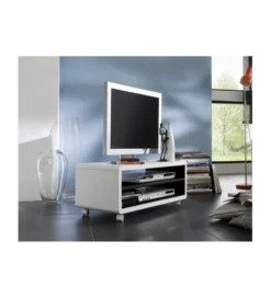 Stolik pod TV JEFF I biało czarny