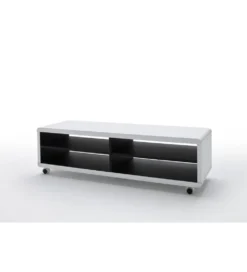 Stolik pod TV JEFF II 120cm biało czarny
