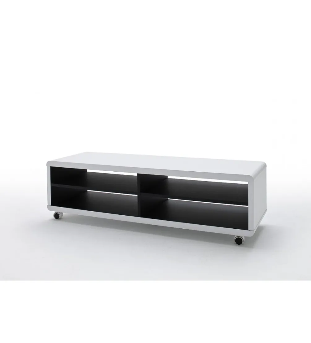 Stolik pod TV JEFF II 120cm biało czarny